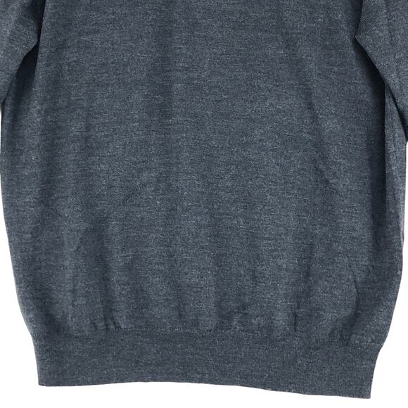 Bonobos Mens Size L V Neck Sweater Jumper Extra Fine Merino Wool Gray Grey - Picture 3 of 15